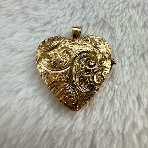Heart Locket with Baroque Engraving